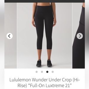Lululemon Wunder Under Crop Leggings